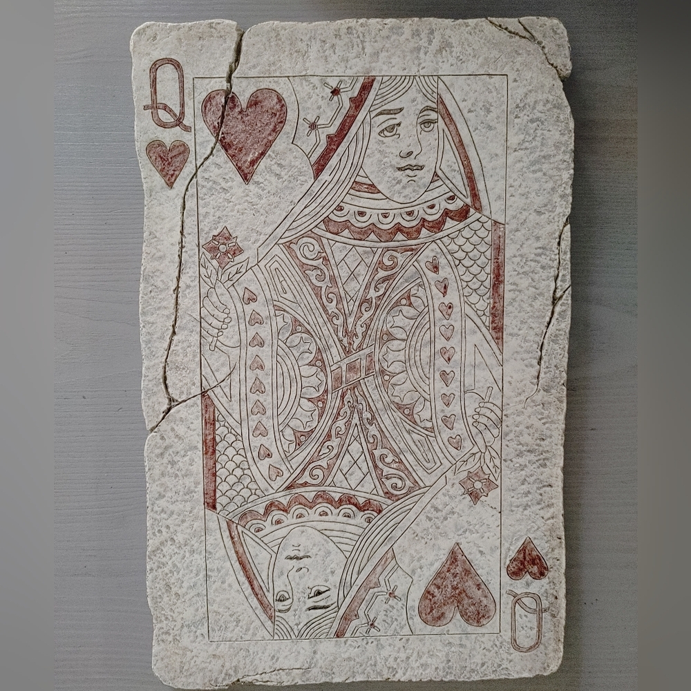 Queen of Hearts Garden Stone Art